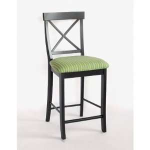  Essex 24 Barstool with Bromley Green Stripe Fabric Seat 