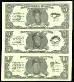  in the form of baseball currency including Mickey Mantle, Willie 