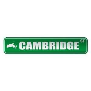   CAMBRIDGE ST  STREET SIGN USA CITY MASSACHUSETTS