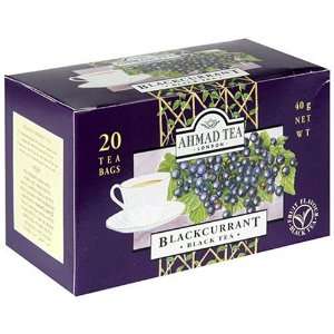 Ahmad Tea Blackcurrant Black Tea, Tea Bags, 20 count Boxes  