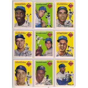  1954 Brooklyn Dodgers Topps Reprint Baseball Team Set (25 