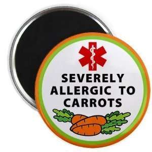 Creative Clam Food Allergy Warning Allergic To Carrots Alert 2.25 Inch 