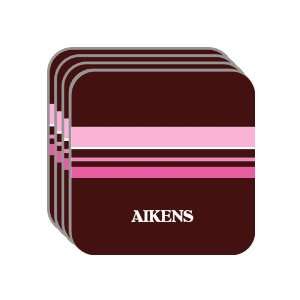 Personal Name Gift   AIKENS Set of 4 Mini Mousepad Coasters (pink 