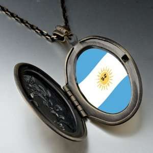 Argentina Flag Pendant Necklace