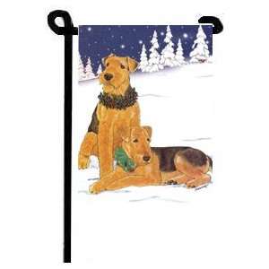 Airedale Winter Christmas Garden Flag 11 X 15 Everything 