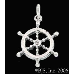  Pirate Ships Wheel Charm Sterling Silver  Pirate Jewelry 