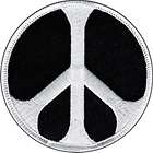 6305 Peace Sign Black/ White Patch Sew Iron On Anti War