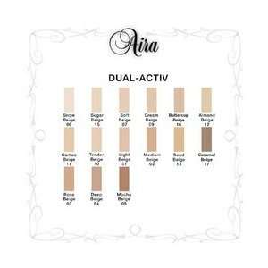  AIRA Dual Activ Powder Foundation (with Sponge), 05 Mocha 