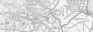 IRELAND County Wicklow, sketch map, 1898  