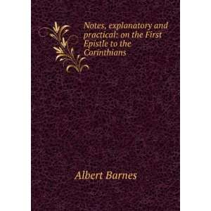   the First Epistle to the Corinthians Albert Barnes  Books