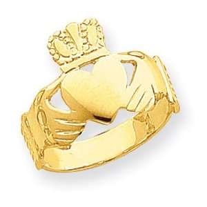  14k Polished Ladies Claddagh Ring   Size 6   JewelryWeb 