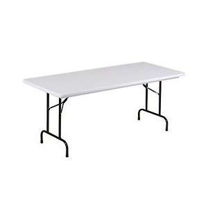  Blow Molded Commercial Duty Folding Table 30 X 96, Gray 