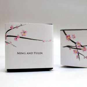  Cherry Blossom Cube Favor Box Wrap