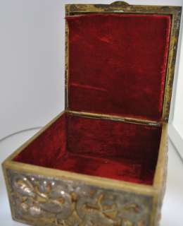 Vintage India Brass Jewelry Box Amazing Detail Great Condition  