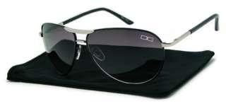DG Eyewear Aviator Sunglasses BLACK SILVER Retro 7225  