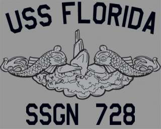 US Navy USS Florida SSGN 728 Submarine T Shirt  