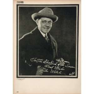  1923 Niles Welsh Silent Film Actor Biography Print 