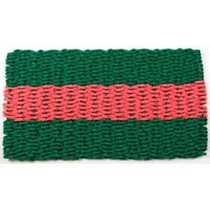  Maine Float Rope Co. Doormat Green with Pink Stripe 