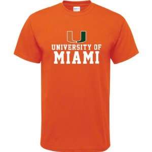    Miami Hurricanes Orange Youth Formal T Shirt