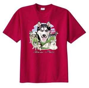 Siberian Husky Lawn Dog T Shirt  S  6x  Choose Color  