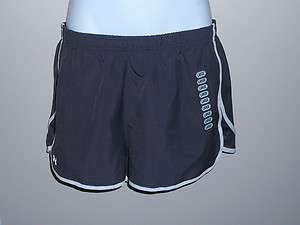 Under Armour Running Workout Shorts, LG Charcoal/ White stripe NWT 