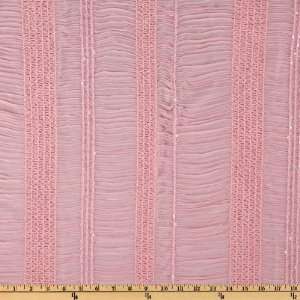   Smocked Chiffon Sequins Pink Fabric By The Yard Arts, Crafts & Sewing