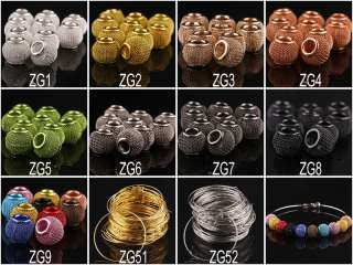 12mm European Mesh Beads 80mm Circle Hoop Earrings Craft Findings 