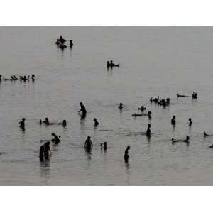 Advantage of the Fine Weather Prevailing in Jordan to Swim in the Dead 