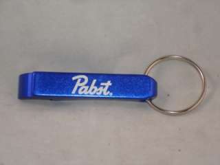 NEW Pabst Blue Ribbon Beer Bottle Opener Keychain Blue Metal  