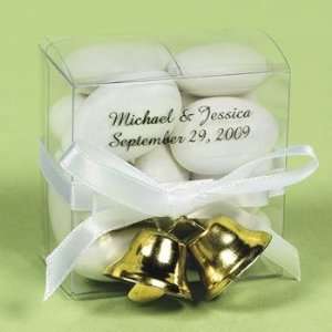  Personalized Gift Boxes With Goldtone Wedding Bells   Gift 