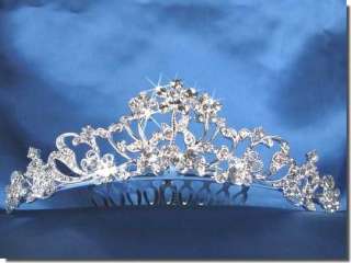 Wedding Crystal Tiara Flower Girl Pageant Homecoming Prom Comb C8914 