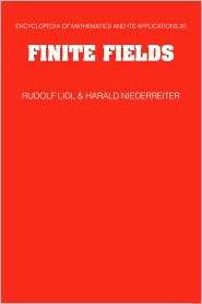 Finite Fields, (0521065674), Rudolf Lidl, Textbooks   