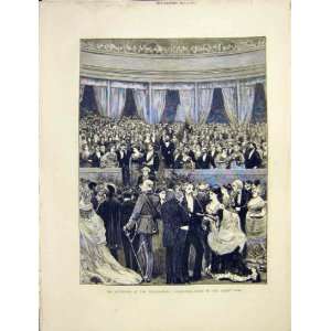  Albert Hall Ladies Gentlemen Exhibition Old Print 1872 