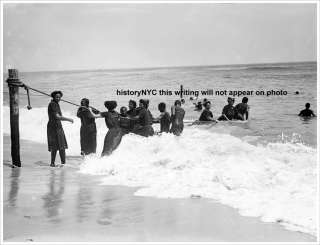 1908 AFRICAN AMERICAN BEACH SWIMMING ASBURY PARK PHOTO  