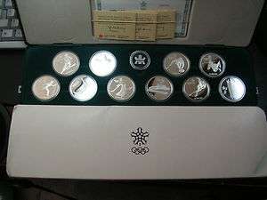   Calgary 10 COIN SET CANADA WINTER OLYMPIC PROOF SILVER BOX COA  