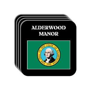  US State Flag   ALDERWOOD MANOR, Washington (WA) Set of 4 