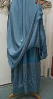 BLUE SILK & LACE TITANIC 1912 EDWARDIAN DRESS, GOWN FINE CONDITION 