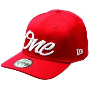 One Industries Davey Mens Flexfit Race Wear Hat   Deep Red / Medium 
