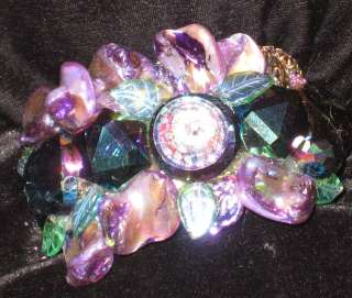 Wendy Gell Purple Haze all Jeweled cuff purples and green  