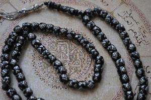 Prayer Beads Islamic Tasbih Black coral  Makawy  