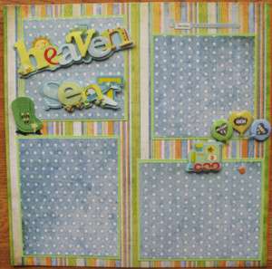 Heaven Sent Baby Boy Premade Scrapbook Pages Amy  
