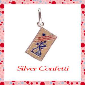 Sterling Silver SNACK BOX of CARAMEL CORN Charm Pendant  