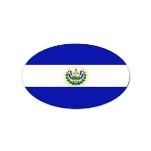  El Salvador Flag oval sticker 
