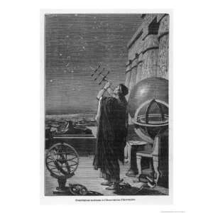 Alexandria Observatory an Astronomer Using a Pre  Telescopic Sighting 