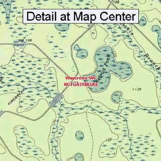  USGS Topographic Quadrangle Map   Waycross SW, Georgia 