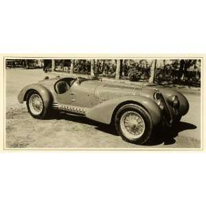  1965 Print Vintage 1937 Alfa Romeo 8C 2900B V8 