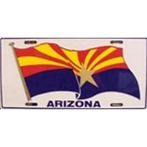 Arizona Waving Flag License Plate Plates Tag Tags auto vehicle car 