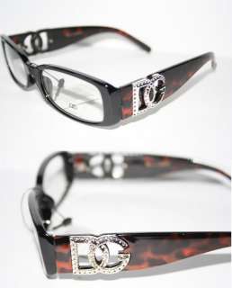 DG Eyewear Nerd Clear Glasses Fashion Geek Shades Black Tortoise Frame 