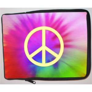 Yellow Peace Logo on Color Laptop Sleeve   Note Book sleeve   Apple 