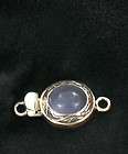 AAA CHALCEDONY STERLING SMALL OVAL CLASP~  